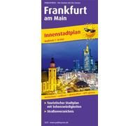 Frankfurt: Touristischer Innenstadtplan mit Sehenswürdigkeiten und Straßenverzeichnis