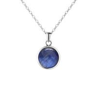 Franki Baker Dainty Iridescent Blue Brazilian Kyanite Gemstone Pendant Necklace on 925 Sterling Silver. Chain Length: 50cm