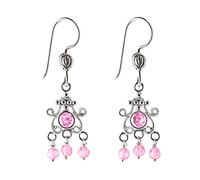 Franki Baker Pretty Pink Cubic Zirconia Gemstone Chandelier & Sterling Silver Drop Earrings