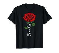 Frankie Personalized Rose Name Floral Women Girls T-Shirt