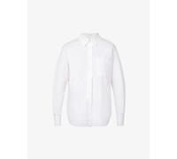 Frankie Shop Womens White Lui Relaxed-fit Cotton-poplin Shirt S