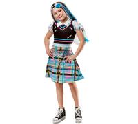 Girls Monster High Frankie Stein Halloween Fancy Dress Kids Tween Costume