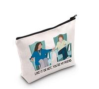 Frankie TV Show Gift Like It Or Not You are My Friend Makeup Bag Grace Fan Makeup Bag TV Show Fan Gift Best Friend BFF Zipper Travel Bag (You are My Friend)