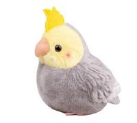 FRANKIEZHOU Realistic Cockatiel-Gray Stuffed Animal 5",Bird Plush Toy, Delicate,Cute Christmas Plush, Girl Toys, Children's Gift, Baby Gift, Crying Baby, Home Decor
