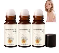 Frankincense and Castor Oil Rose Roller, 2-in-1 Roll-On Moisturizing Oil for Face & Under Eye, Deeply Nourishing & Smoothing Dry Skin, Brightening Tone, Increases Elasticity for Women (3pcs)