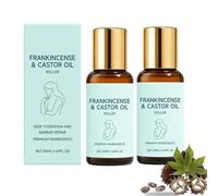 Frankincense and Castor Oil Rose Roller, Organic Cold-Pressed Castor Oil, Non-Greasy Facial Moisturizer for Smoothing Skin & Reducing Fine Lines, Nourishing & Hydrating Skin Serum for Dry Skin (1)