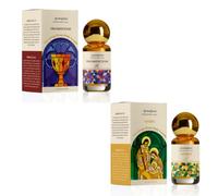 Frankincense and Myrrh Anointing Oil Pack, 9ml x 2, Aromafume | Blessings from The Holy Lands | Blessed Olive Oil from Jerusalem | Biblical Spices | Natural Ingredients | Holy Oil