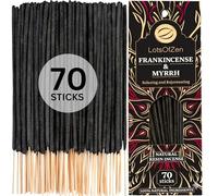 Frankincense and Myrrh Incense Sticks (70 Pack) - Long Burning Natural Resin Smudge Kit for Spiritual Cleansing, Meditation & Energy Balance