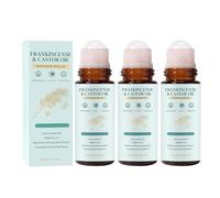 Frankincense & Castor Oil with Rose Quartz Roller, Castor Oil Serum for Firming Hydrating and Moisturizing Skin, for All Skin Type, 50ml (3PC, One Size)