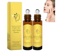 Frankincense Eye Roller Ball Essence Oil, Nourishing Serum for Bags and Fine Lines, Anti-Aging Eye Roller to Reduce Puffiness, Brightening Moisturizing for Tired Eyes with Instant Lift Effect (2pcs)