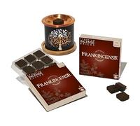 Frankincense Incense Bricks & Tree of Life Exotic Burner by Aromafume | 2 Trays x 9 bricks | Boswellia Carterii & Boswellia Serrata Extract, Native to East Africa & India