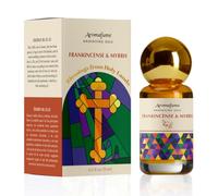 Frankincense & Myrrh Anointing Oil, 9ml, Christian Gifts, Aromafume | Blessings from The Holy Lands | Blessed Olive Oil from Jerusalem with Biblical Spices | Holy Oils for Prayer and Protection