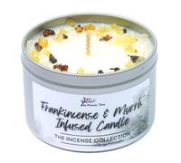 Frankincense & Myrrh Crystal Infused Scented Candle - The Incense Collection
