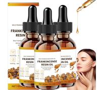 Frankincense Resin Facial Oil, Reduces Fine Lines & Wrinkles, Soothes & Repairs Skin, Natural Anti-Aging Serum for Women & Men (3 Bottles)