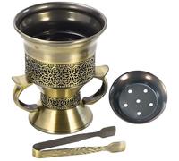 Frankincense Resin Incense Censer, Bakhoor Burner with Handle Tongs for Yoga, Spa Aromatherapy