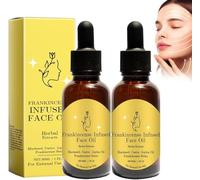 Frankincense Resin Infused Oil for Face, Frankincense Oil for Skin Organic Black Seed Castor & Jojoba Oil, Anti-Aging & Wrinkle Facial Moisturizer, Cold Pressed Serum Hydrate Skincare (30ML, 2PC)