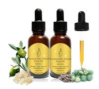 Frankincense Resin Oil for Face, Organic Black Seed Castor & Jojoba Oils for Face Anti-Aging Miracle Facial Moisturizer Cold Pressed Serum Natural Frankincense Oil for Skin Care (2PC, 30ml)