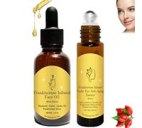 Frankincense Resin Oil for Face,Organic Black Seed Castor Oil And jojoba Oil, Frankincense Resin Infused Oil for Face,Facial Moisturizing Cold Pressing Essence 30ml+10ml