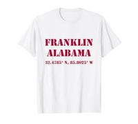 Franklin Alabama Coordinates Souvenir Value Graphic T-Shirt, Men, White, L