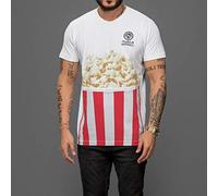 Franklin and Marshall Men's Cotton T-Shirt Pop Corn Print XL