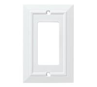 Franklin Brass Classic Architecture (1-Pack) Decorative Light Switch Cover Pure White 1-Gang Decorator/Rocker Wall Plate Electrical Outlet Guard W35243-PW-C