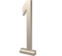 Franklin Brass Derby (1-Pack) "1" Modern Metal House Numbers for Customized System in Nickel | Outside Number Plaque | Rust-resistant, Personalized Address Sign