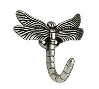 Franklin Brass Dragonfly (1-Pack) Single Wall Hooks 1-Prong Coat/Hat Antique Pewter Hooks for Hanging Wall Mount Hanger Clothes, Purse, Bag, Towel Organization Decorative Wall Hooks B46145Y-BSP-CP