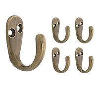 Franklin Brass FBSPRH5-AB-C Single Prong Robe Hook (5 Pack), 5-Pack, Antique Brass, 5 Piece