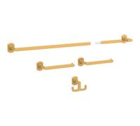Franklin Brass GRNV64-SG Granville 4-Piece Bath Hardware Set 18 in. Towel Bar w/Extender, Toilet Paper Holder, Towel Holder, Towel Hook in Satin Gold