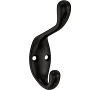 Franklin Brass Heavy Duty (10-Pack) Coat and Hat Wall Hooks Double Hooks for Hanging Matte Black Wall Mount Hanger Backpack, Purse, Bag, Towel Organization Decorative Wall Hooks B34864K-FB-C