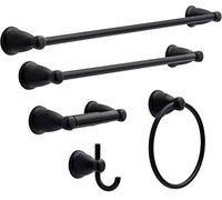 Franklin Brass KIN5PC-MB Kinla Bath Accessory Set, Matte Black