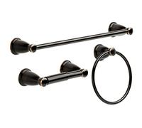 Franklin Brass Kinla 3-Piece Bath Hardware Towel Bar Accessory Set, Oil Rubbed Bronze