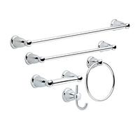 Franklin Brass Kinla 5-Piece Bath Hardware Towel Bar Accessory Set, Polished Chrome