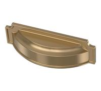 Franklin Brass Notched Backplate (10-Pack) Cabinet Handles Dual Mount 3 or 3-3/4" Hole Center Cup Pulls | Champagne Bronze Hardware Kitchen Door, Drawers, Dressers, Furniture P40110C-CZ-B
