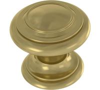 Franklin Brass P44435K-523-B Simple Double Ring 1-1/8 in. (29 mm) Satin Gold Round Cabinet Knob (10-Pack)