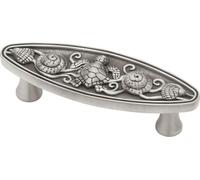 Franklin Brass Seaside Cottage Oval Cabinet Pull, Silver, 3 Inch Drawer Handle, 5 Pack, PBF663-BSP-C1