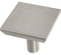 Franklin Brass Simple Chamfered Square Kitchen Cabinet Knobs or Drawer Knobs 1-1/8" (29mm), 10-Pack Satin Nickel Cabinet Hardware P40847K-SN-C