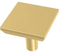 Franklin Brass Simple Square (10-Pack) Cabinet Knobs | Modern Gold Handles for Dresser Furniture Drawers/Kitchen/Door/Bathroom | 1-1/8" P40847K-117-C