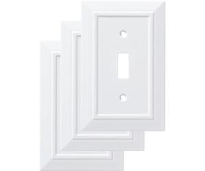 Franklin Brass W35241V-PW-C Classic Architecture Single Switch Wall Plate/Switch Plate/Cover, White, 3-Pack
