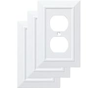 Franklin Brass W35242V-PW-C Classic Architecture Single Duplex Wall Plate/Switch Plate/Cover (3 Pack), White