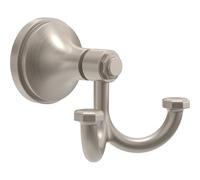 Franklin Brass Woodruff (1-Pack) Towel Hooks Satin Nickel Double Bathroom J Hooks Wall Mounted for Robes & Towels Hand Towel Hook Holder Kitchen, Bathroom Accessories WDRF35-SN