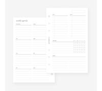 Franklin Covey Compact Undated Weekly with Tracker Week on Two Pages Planner Insert for Filofax Personal, LV MM agenda refill 6 hole 4.75 x 6.75