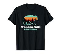 Franklin Falls Washington Fishing Summer Bear T-Shirt