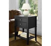 Dorel Franklin Accent Table With 2 Drawers Black, Black