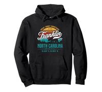 Franklin North Carolina Retro Great Smoky Mountains Sun Pullover Hoodie