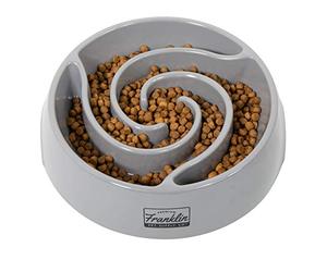 Franklin Pet Supply Co. Slow Feed Tornado Bowl - Dog + Puppy Bowl for Small, Medium + Large Breeds - Food + Water