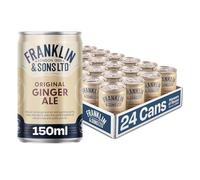 Franklin & Sons 1886 Original Ginger Ale | 24 x 150ml Can Case | Traditional recipes dating back to 1886 | All natural ingredients | Refreshing Ginger Zing | Light but full of flavour