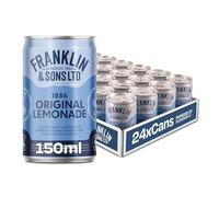Franklin & Sons 1886 Original Lemonade | 24 x 150ml Can Case | Traditional Recipe | Founded 1886 | Sharp, Sweet And Crisp | Fresh Lemon Taste