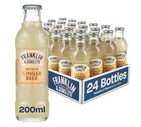 Franklin & Sons Bottles | 24 x 200ml Case | Brewed Ginger Beer | All natural ingredients | Refreshing Ginger Zingy | Fiery & Sweet