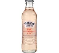 Franklin & Sons Pink Grapefruit Soda | 24 x 200ml Bottle Case | Low Sugar | Big Flavour | Versatile | Perfect Paloma Cocktail